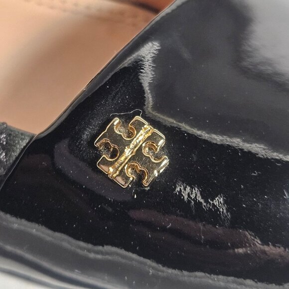 Tory Burch Womens Quilted Leather Wedges Black 7.5M | Quiet Luxury Old Money Min - Picture 4 of 11